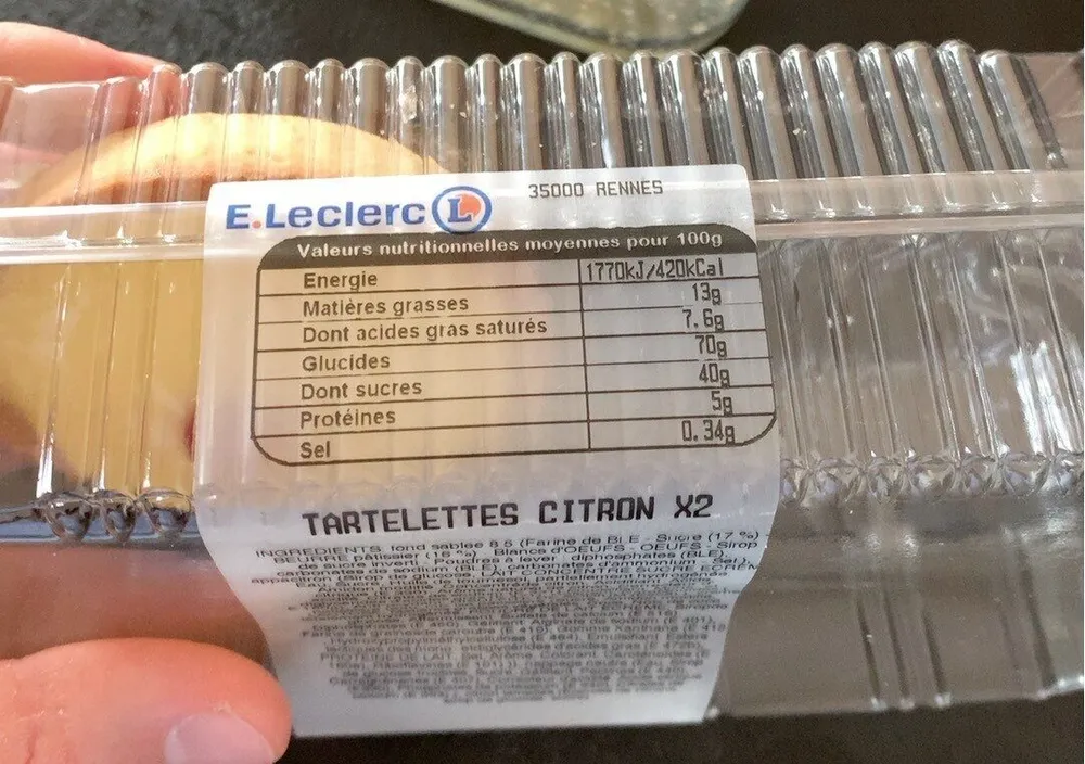 Tartelette citron