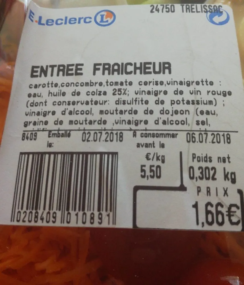 Entree fraicheur