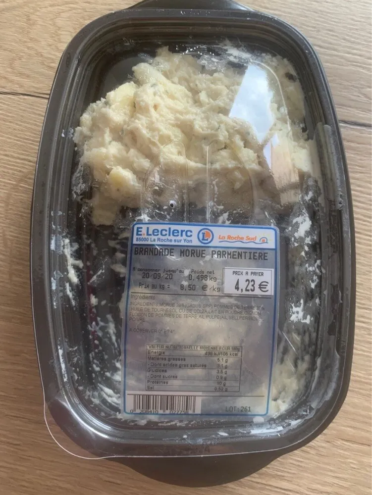 Brandade morue parmentière