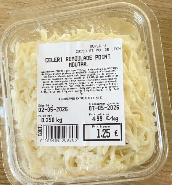 Celeri remoulade pointe de moutarde