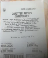 Carottes râpées maraîchères