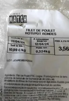 Filet de poulet rôti - pdt rondes