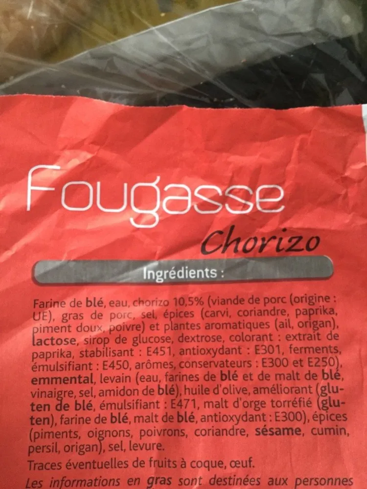 Fougasse chorizo
