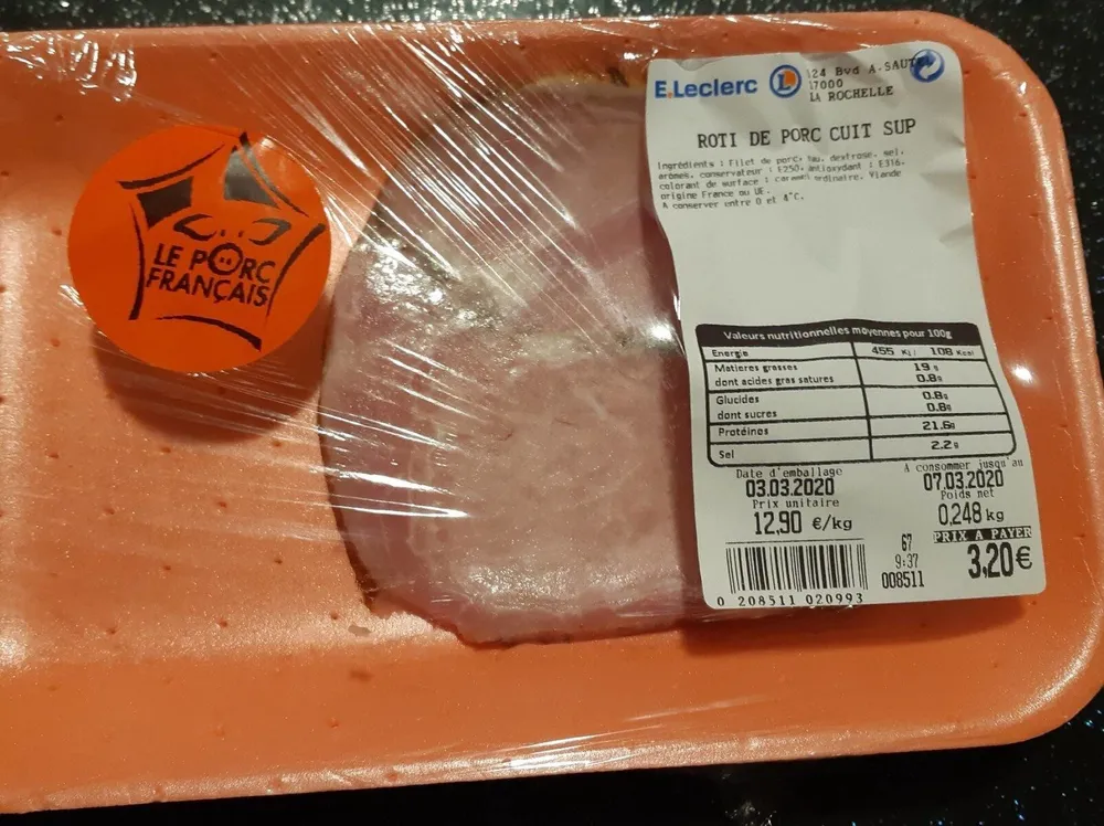 ROTI DE PORC CUIT SUPÉRIEUR