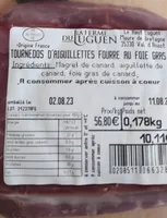 Tournedos d'aiguillettes de canard fourré au foie gras