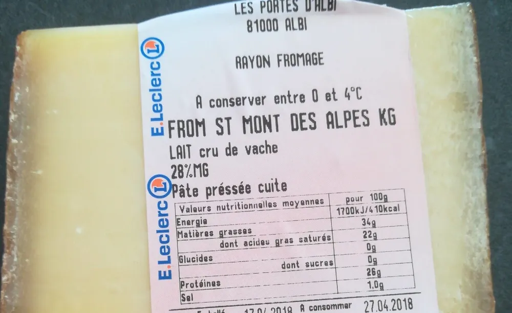 Fromage St Mont des Alpes