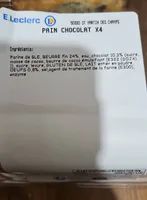 Pain chocolat x4 frais