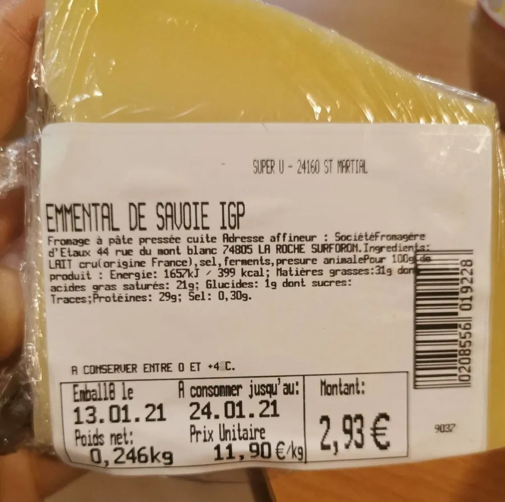 Emmental de Savoie IGP