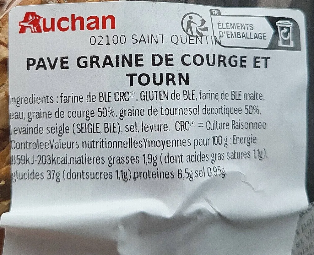 Pavé graine de courge et tourn