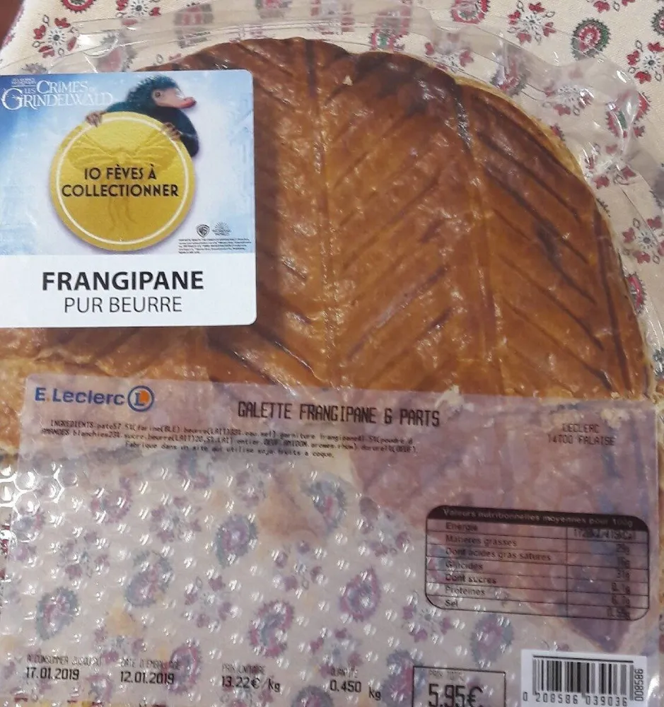 Galette frangipane pur beurre LECLERC