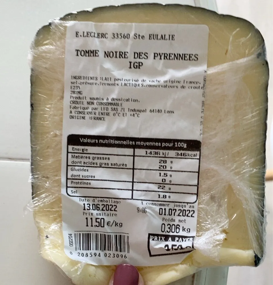 Tomme Noite des Pyrénées IGP