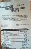 Maquereau fumé au Piment Espelette