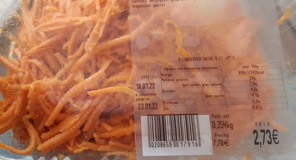 Carottes râpées