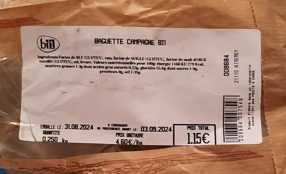 Baguette campagne