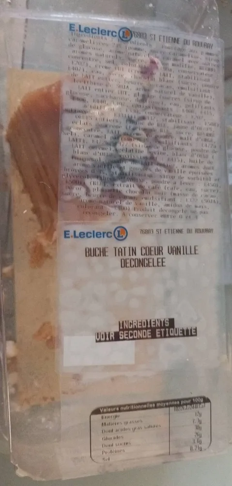 Buchz tatin cœur vanille decongelée