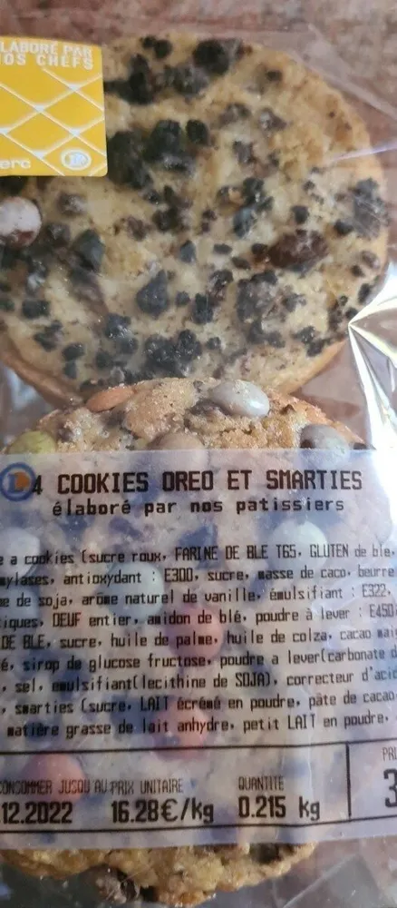 Cookies oreillers et smarties