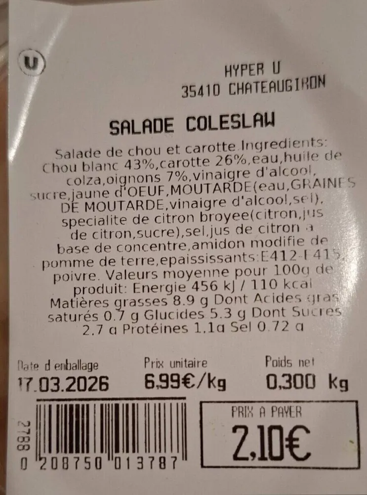 Salade coleslaw