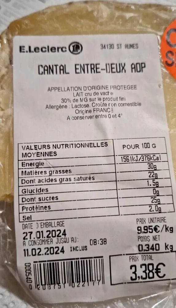 Cantal entre  deux aop