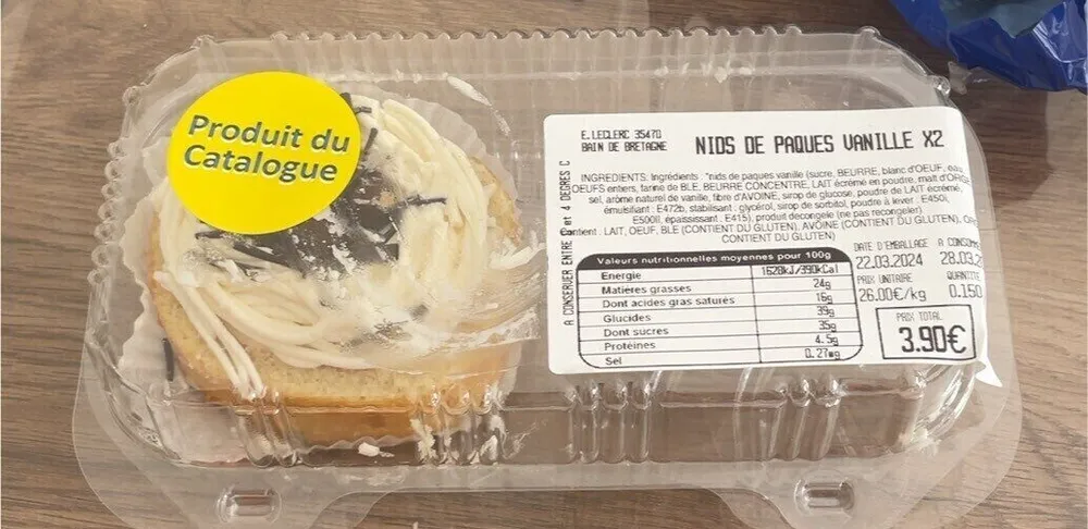Nids de paques vanille
