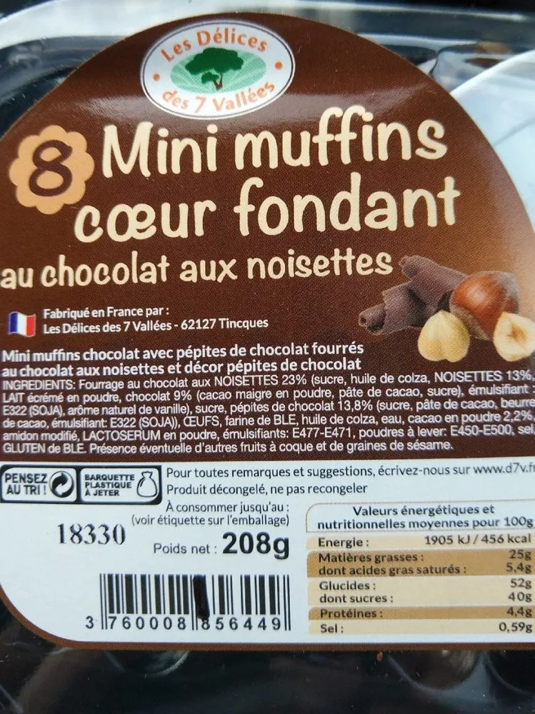 Mini muffins cœur fondant