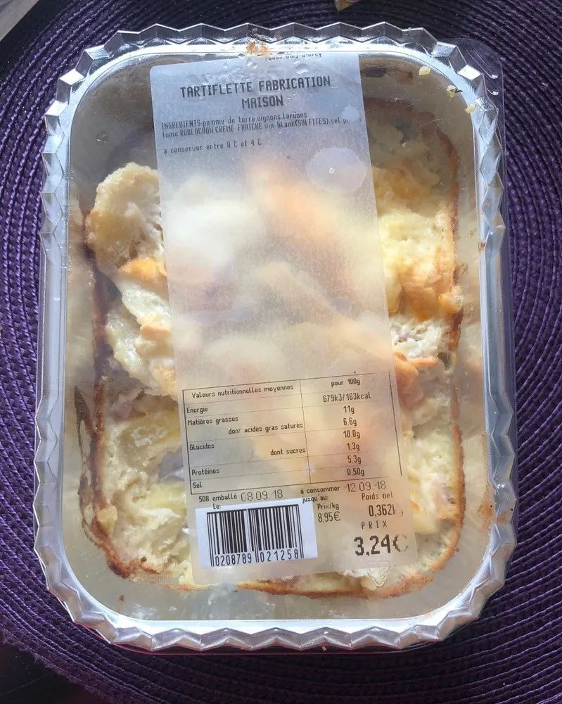 Tartiflette Frabrication Maison