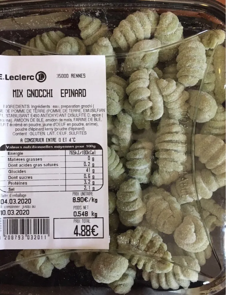 Mix gnocchi épinard