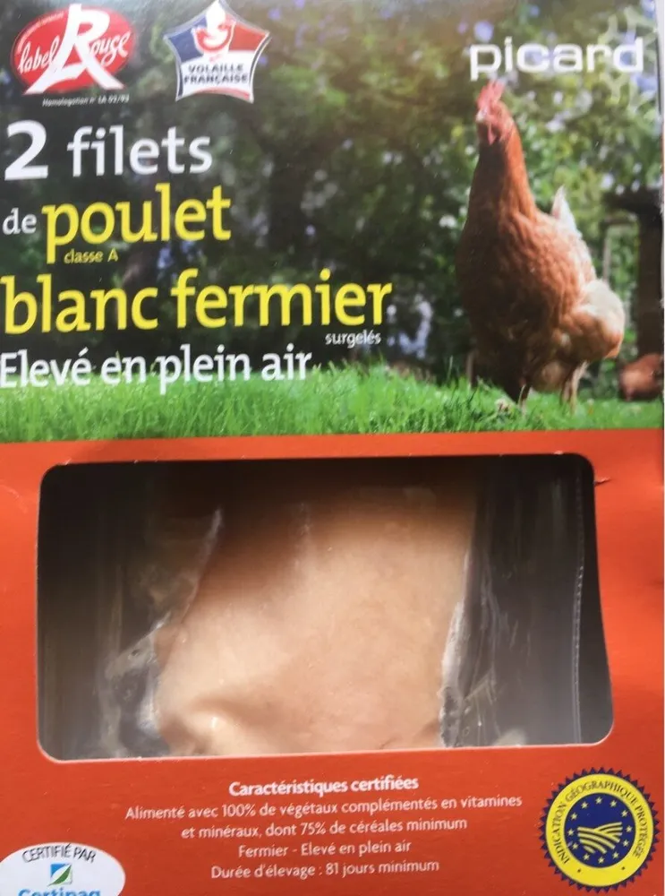 2 filets de poulet blanc fermier