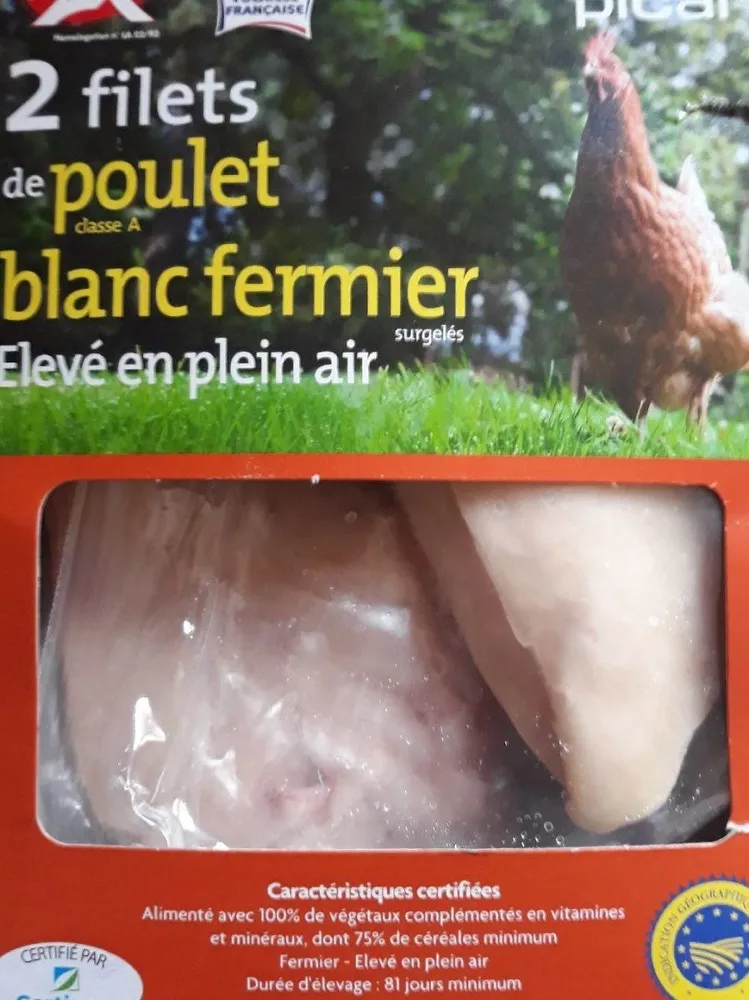 2 filets de poulet blanc fermier LR