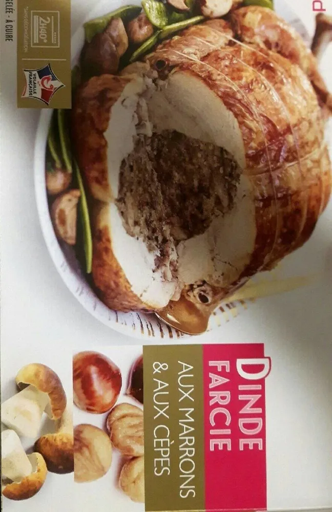 Dinde farcie aux marrons et aux cèpes