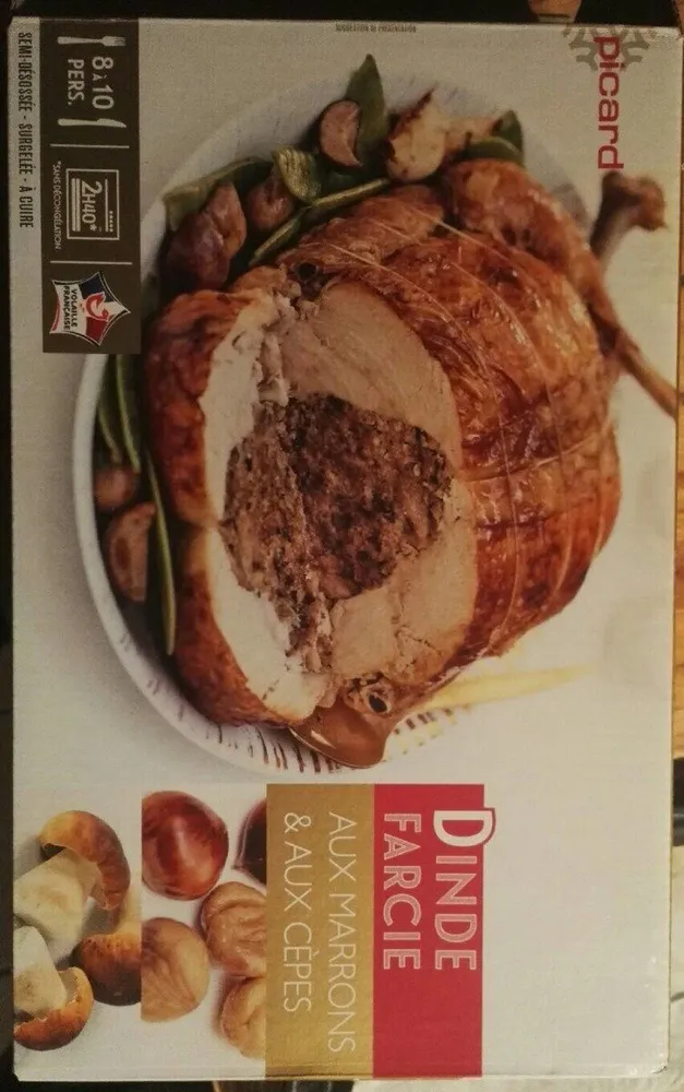 Dinde farcie aux marrons et aux cèpes