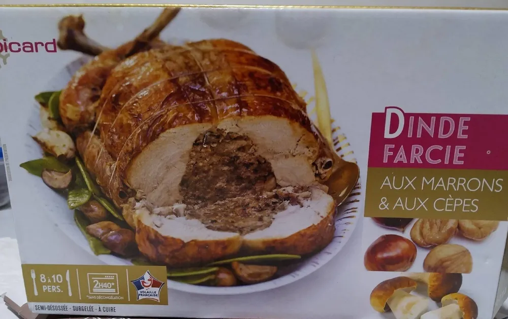 Dinde farcie aux marrons et aux cepes