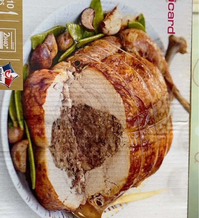 Dinde farcie aux marrons et aux cèpes