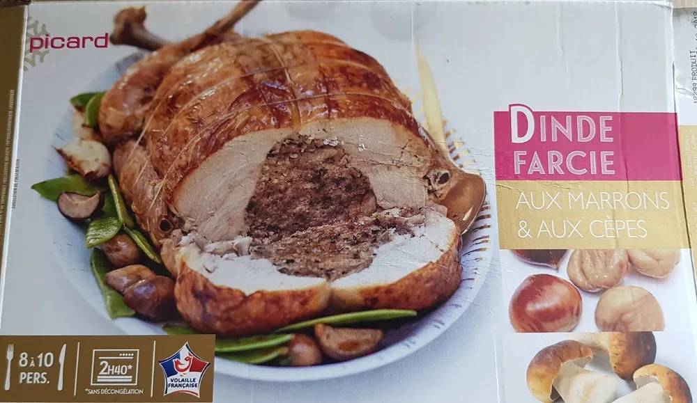 Dinde farcie aux marrons et aux cèpes
