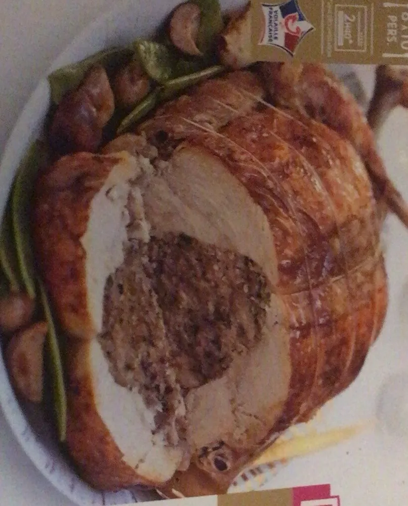 Dinde farcie aux marrons et aux cèpes