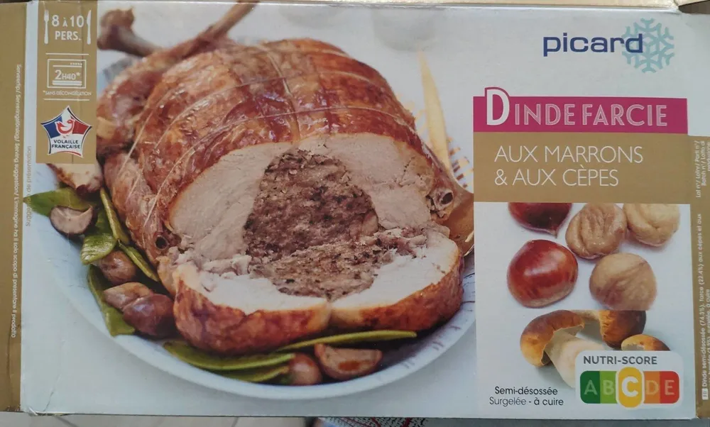 Dinde farcie aux marrons et aux cèpes