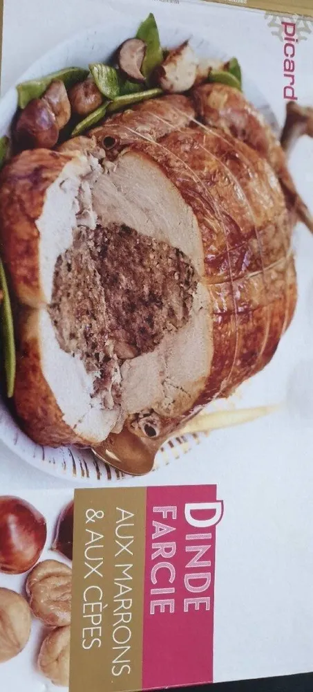 Dinde farcie aux marrons et aux cèpes