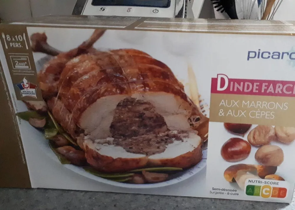 Dinde farcie aux marrons et aux cepes