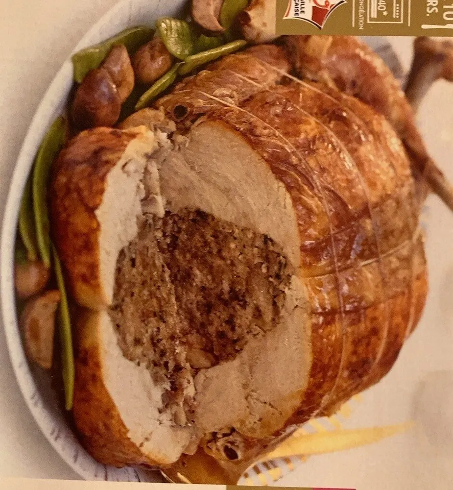 Dinde farcie aux marrons et aux cépes