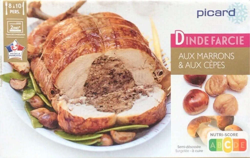 Dinde farcie aux marrons & aux cèpes