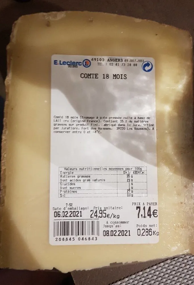 Comté 18 mois