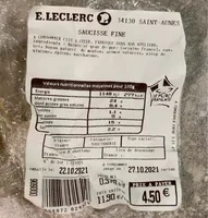 Saucisse fine