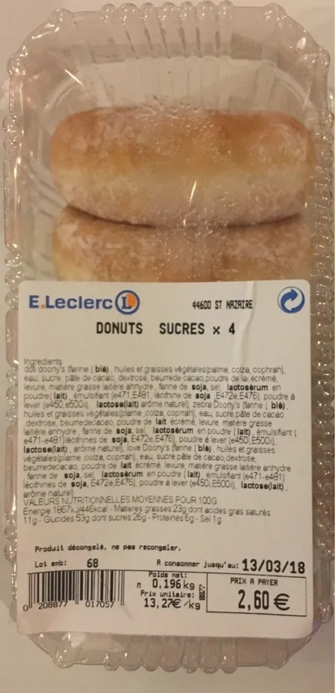 Donuts natures sucrés