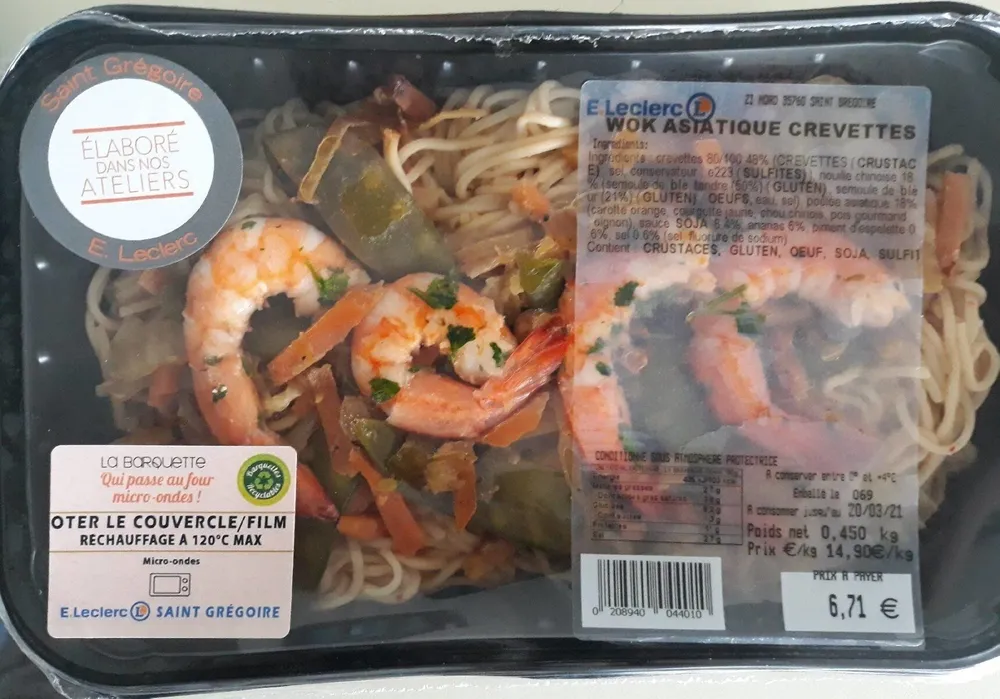 WOK ASIATIQUE CREVETTES