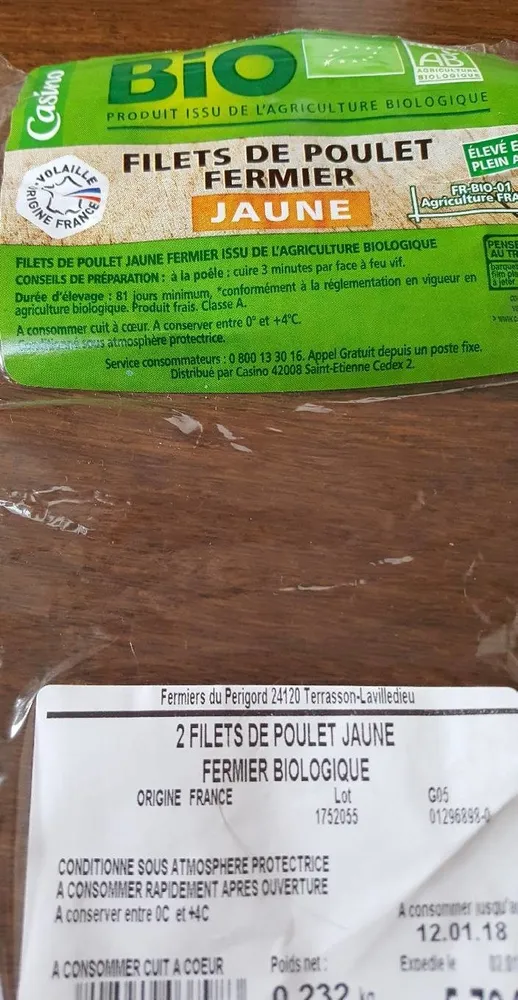 Filets de poulet