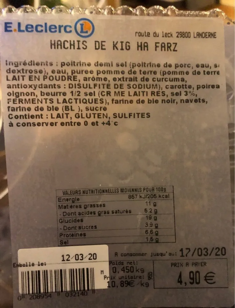 Hachis de kig ha farz