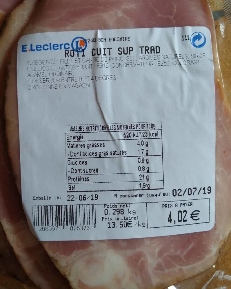 Rôti cuit sup trad