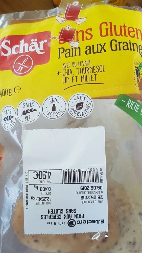 Pain aux céréales sans gluten