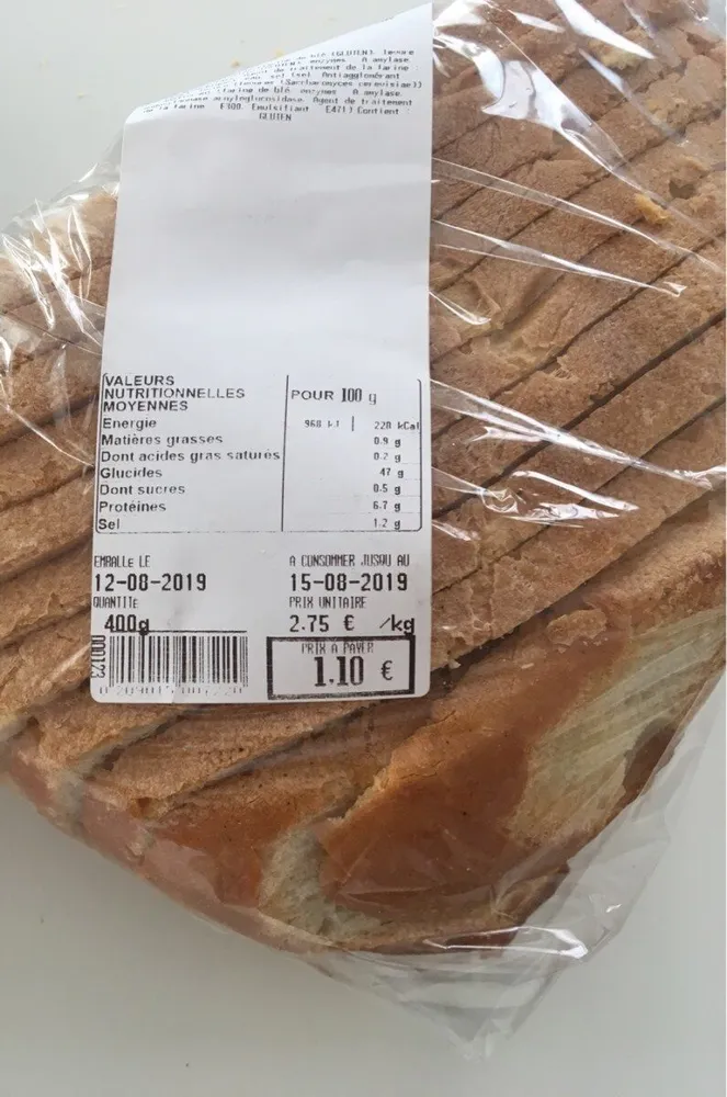 Boule pain blanc 400g