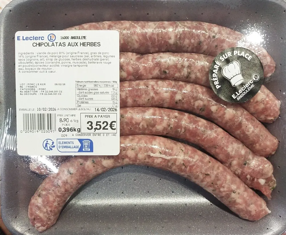 Chipolata aux herbes