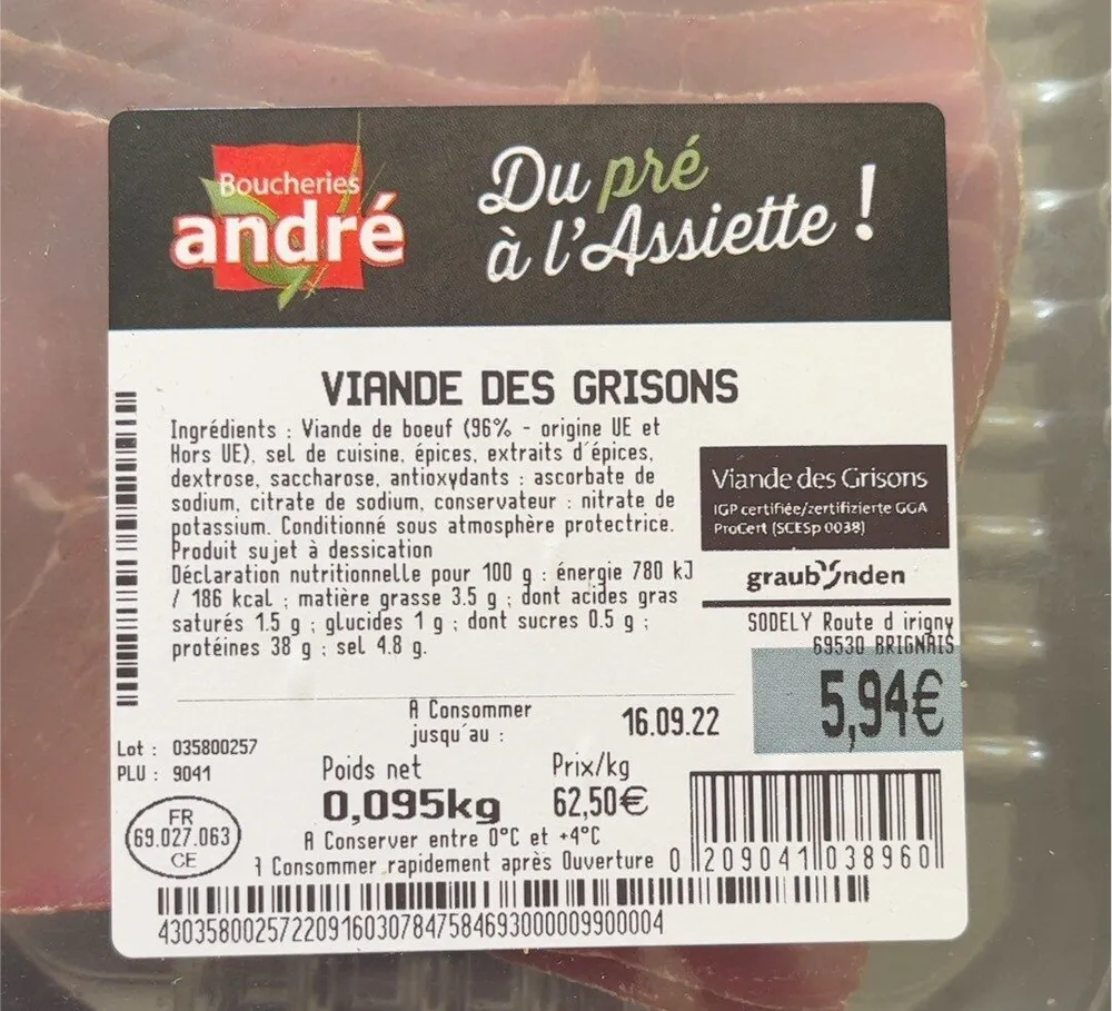 Viande des grisons